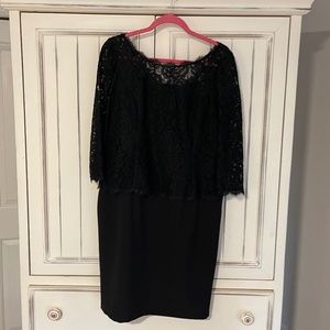 Adrianna Papell Black Lace Dress
